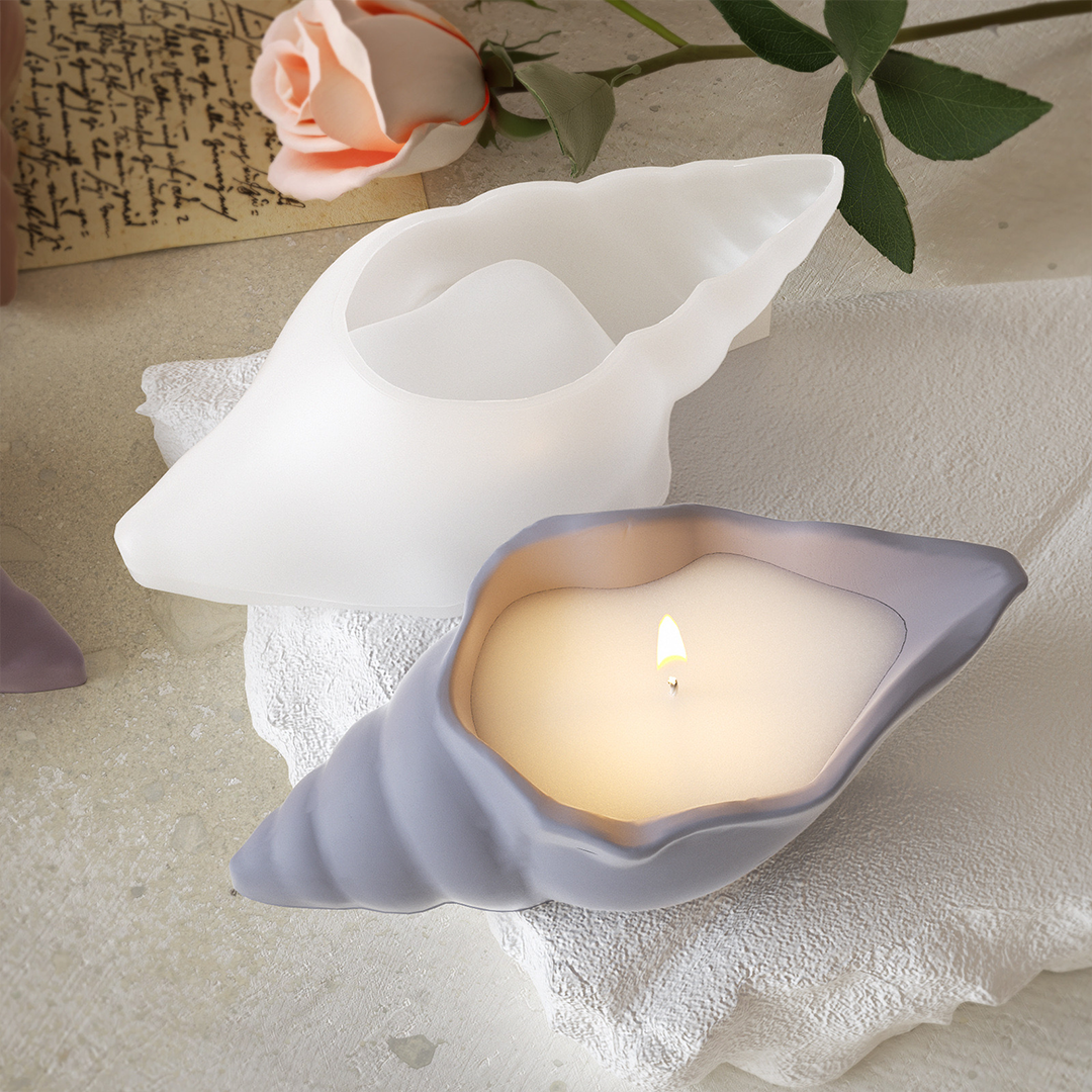 Sea Shell Scented Candle Jar Silicone Mold e012/013