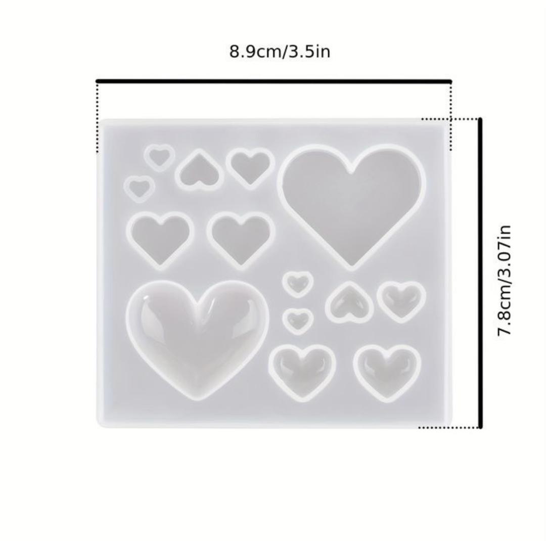 Mini Heart Silicone Mold d04