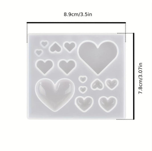Mini Heart Silicone Mold d04