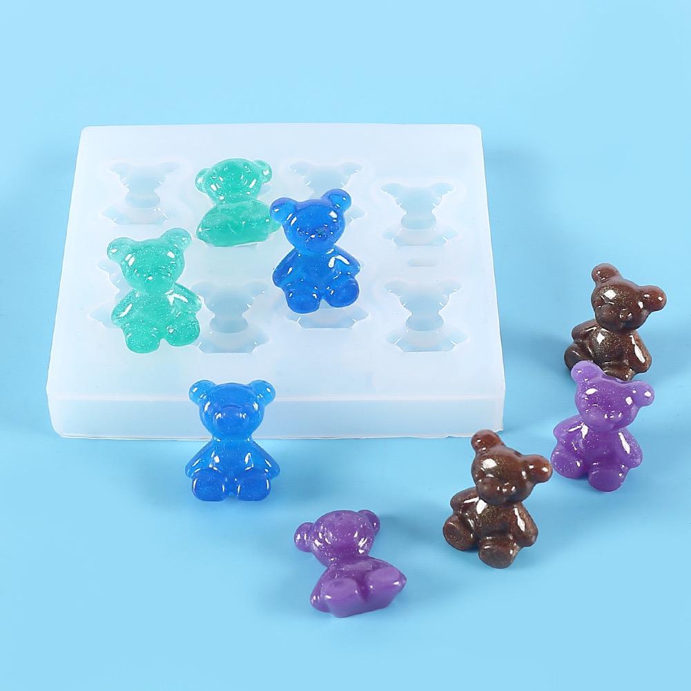 Bear Keychain Silicone Mold (8in1) a07