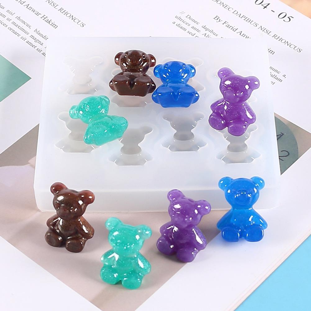 Bear Keychain Silicone Mold (8in1) a07